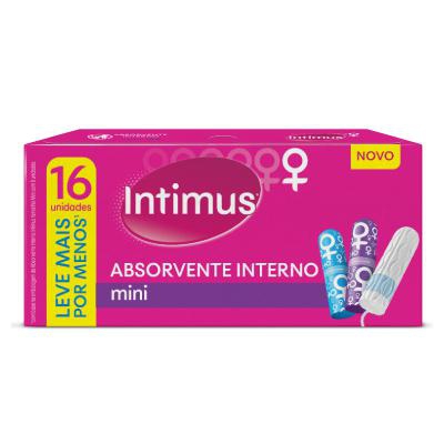 Absorvente Interno Intimus Mini 16 Unidades